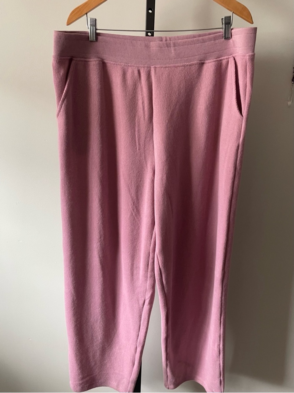 Cuddi Duds Dusty Pink Wide Leg SOFT Lounge Pant Plus Size 1X